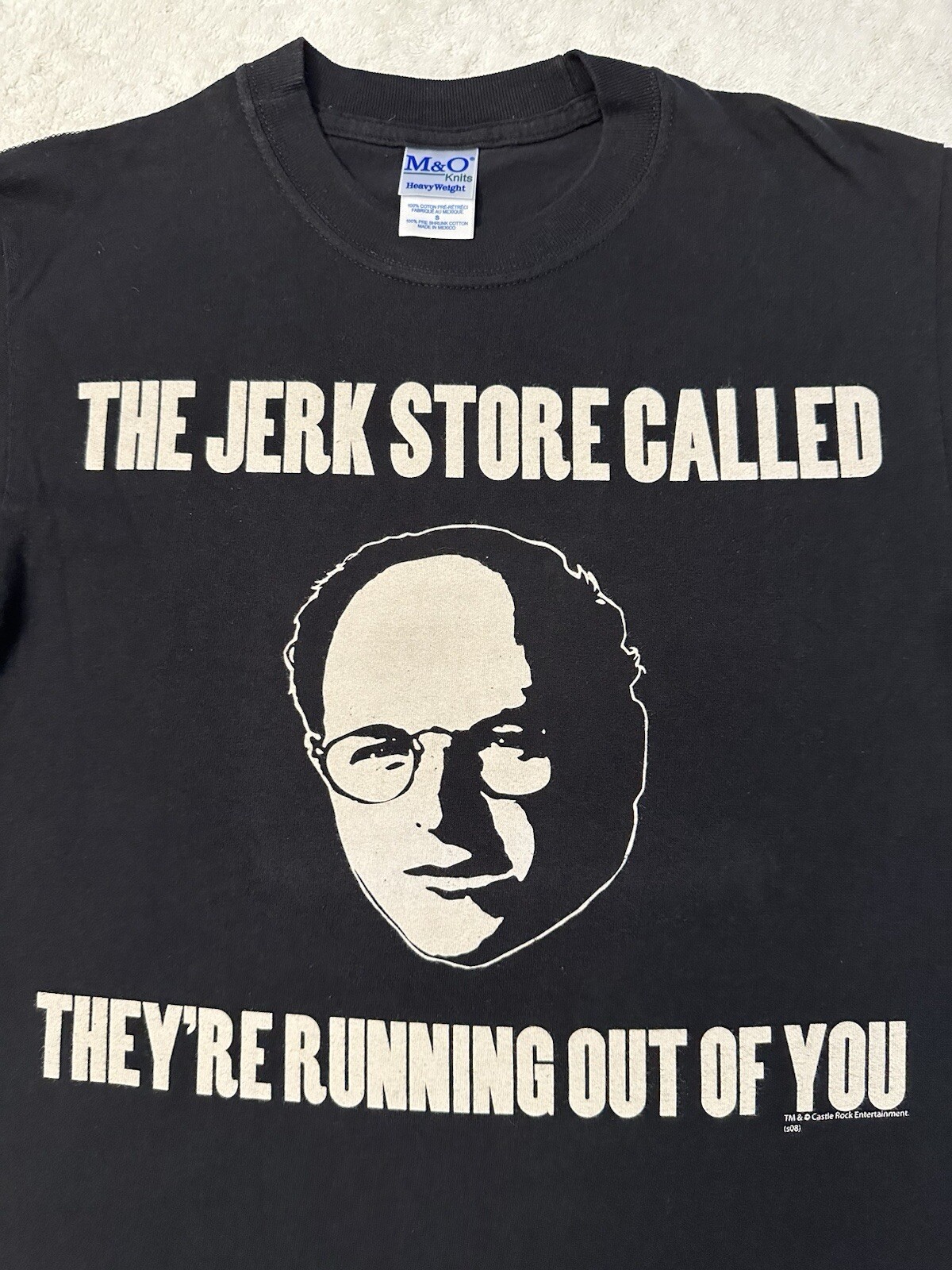 Vintage 2000s Y2K George Costanza Seinfeld TV Show Jerk Store Joke T-Shirt S NEW