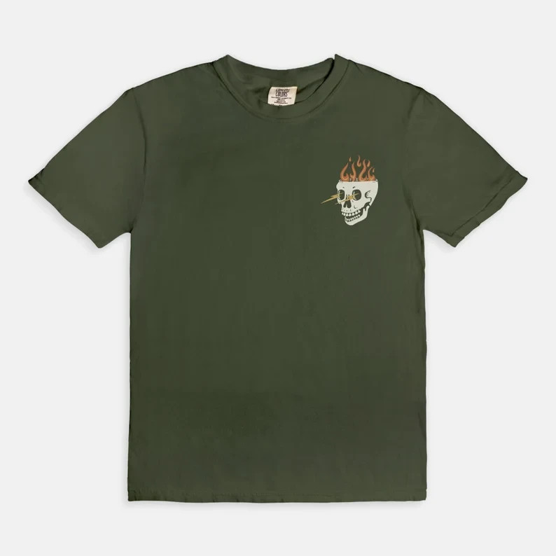 Rad Babes Fast Bikes T-Shirt Vintage Biker Skull Graphic Tee