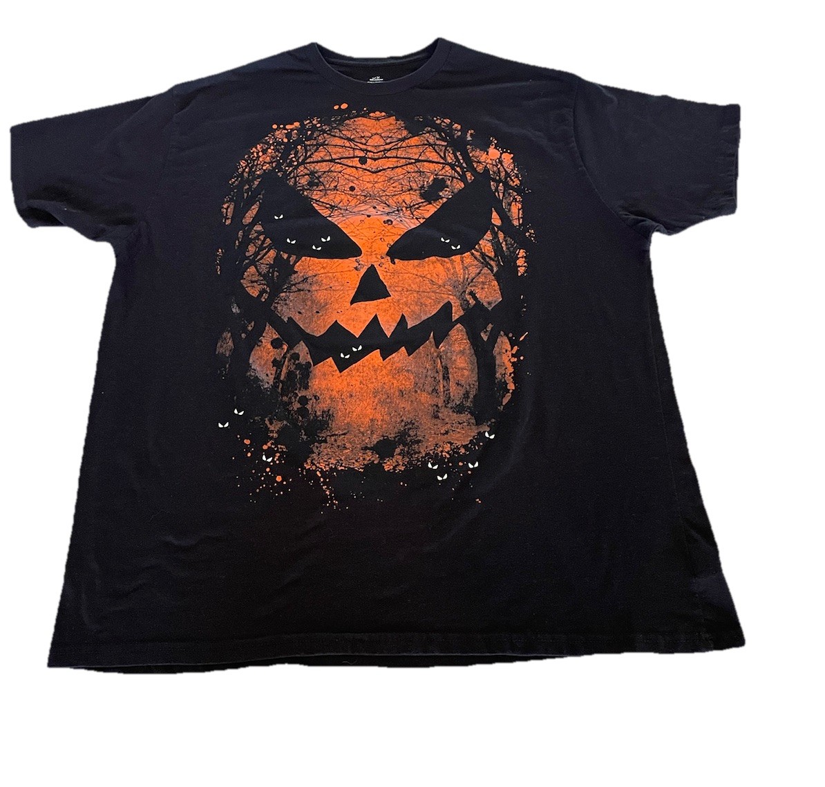 Way to Celebrate Halloween Pumpkin Face Graphic T-Shirt – Men’s 2XL