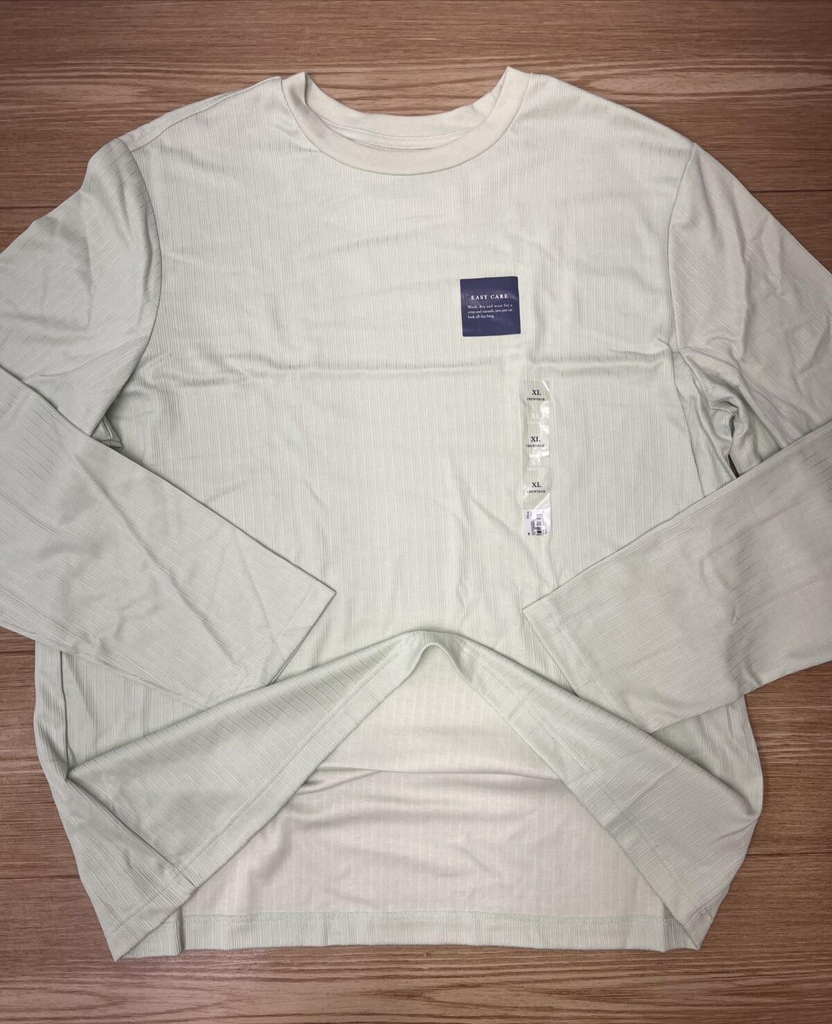 Craft & Barrow T-Shirt Mens XL Green Easy Care Long Sleeve Pullover Tee NWT