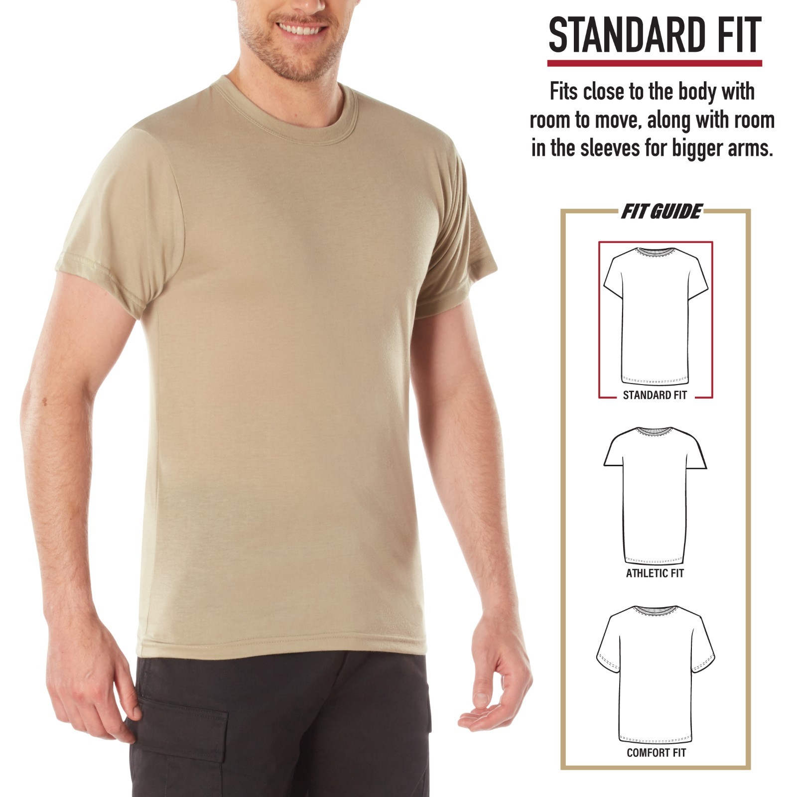 Moisture Wicking T-Shirt Solid Tactical Workout Crew Neck Comfy Lightweight Tee