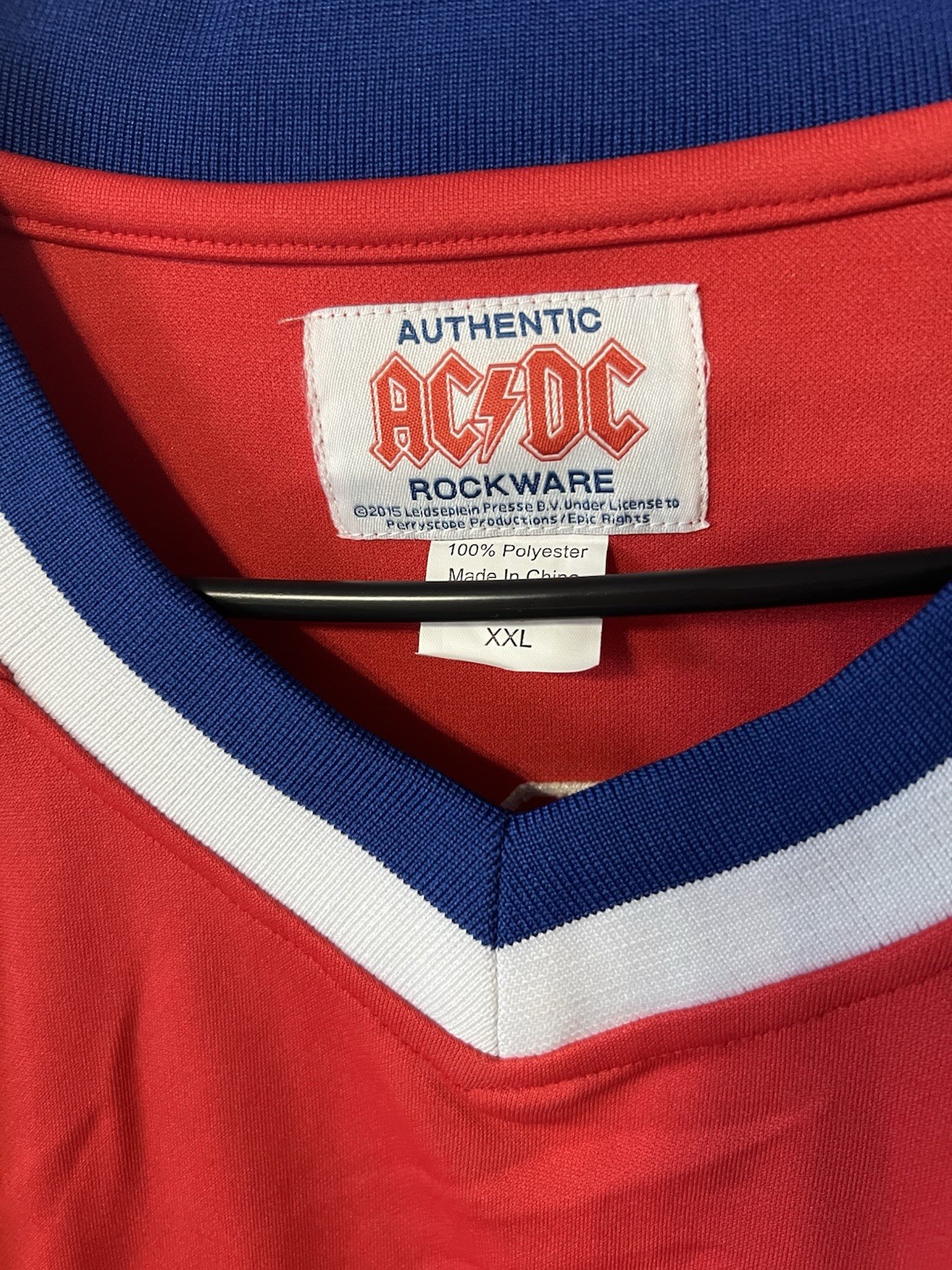 AC/DC Rock Or Bust World Tour Jersey XXL 2015 Liquid Blue Montreal Canadiens COA