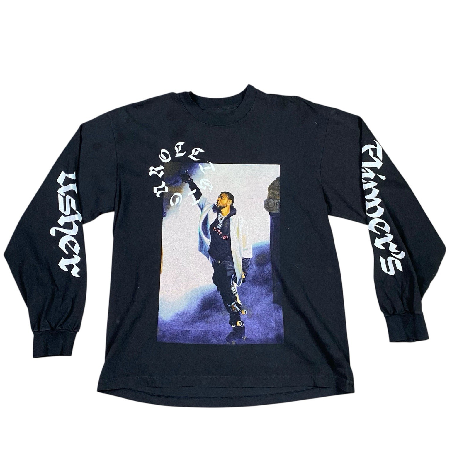 Usher Flippers Las Vegas 2023 Residency Long Sleeve Concert Shirt Men’s Large