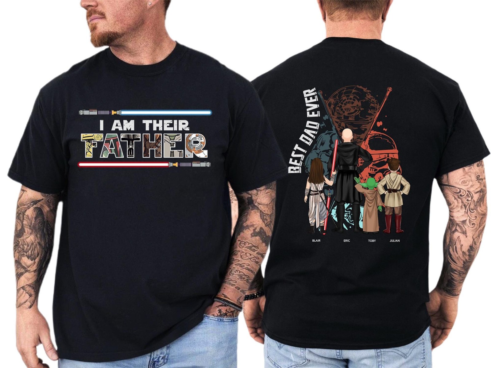 Personalized Father Shirt Custom Dad Tee Fathers Day Gift