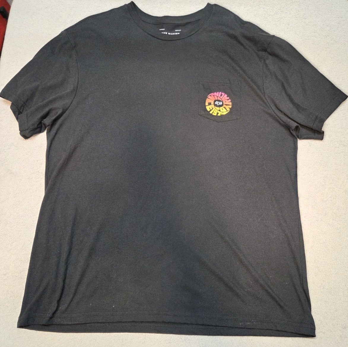 Fox Racing Pocket T Shirt sz XL Black 1974 Logo Streetwear