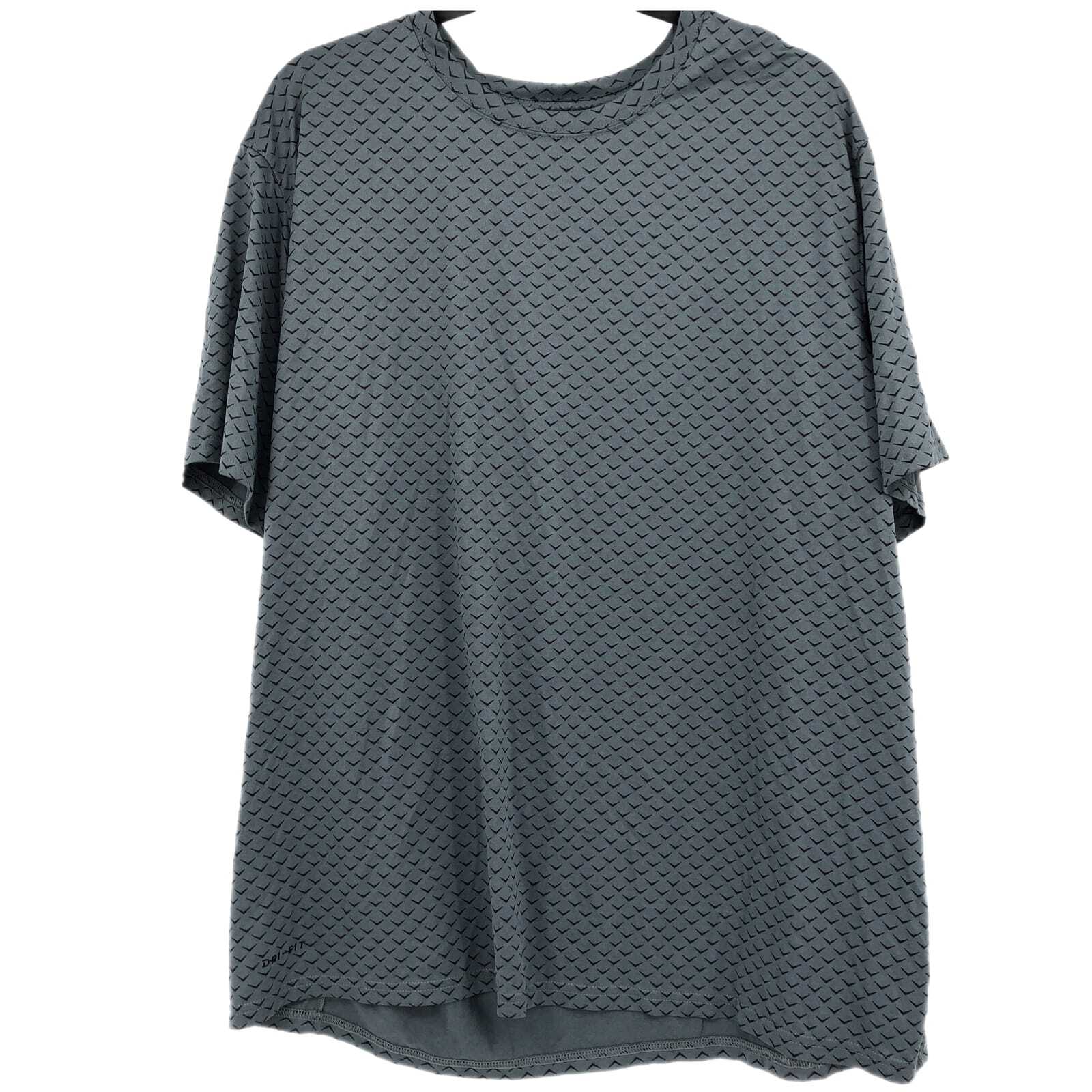 Nike Gray & Black Printed T-Shirt | Perfect for Any Occasion