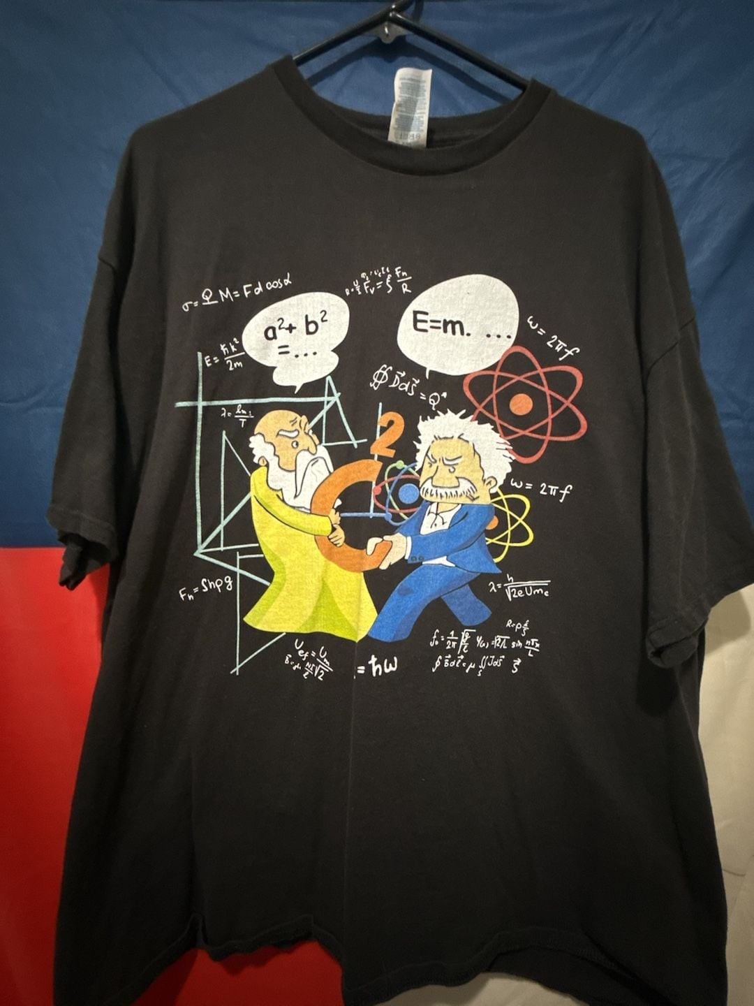 Delta Pythagoras vs Einstein Fight for C Squared Science Graphic T-Shirt