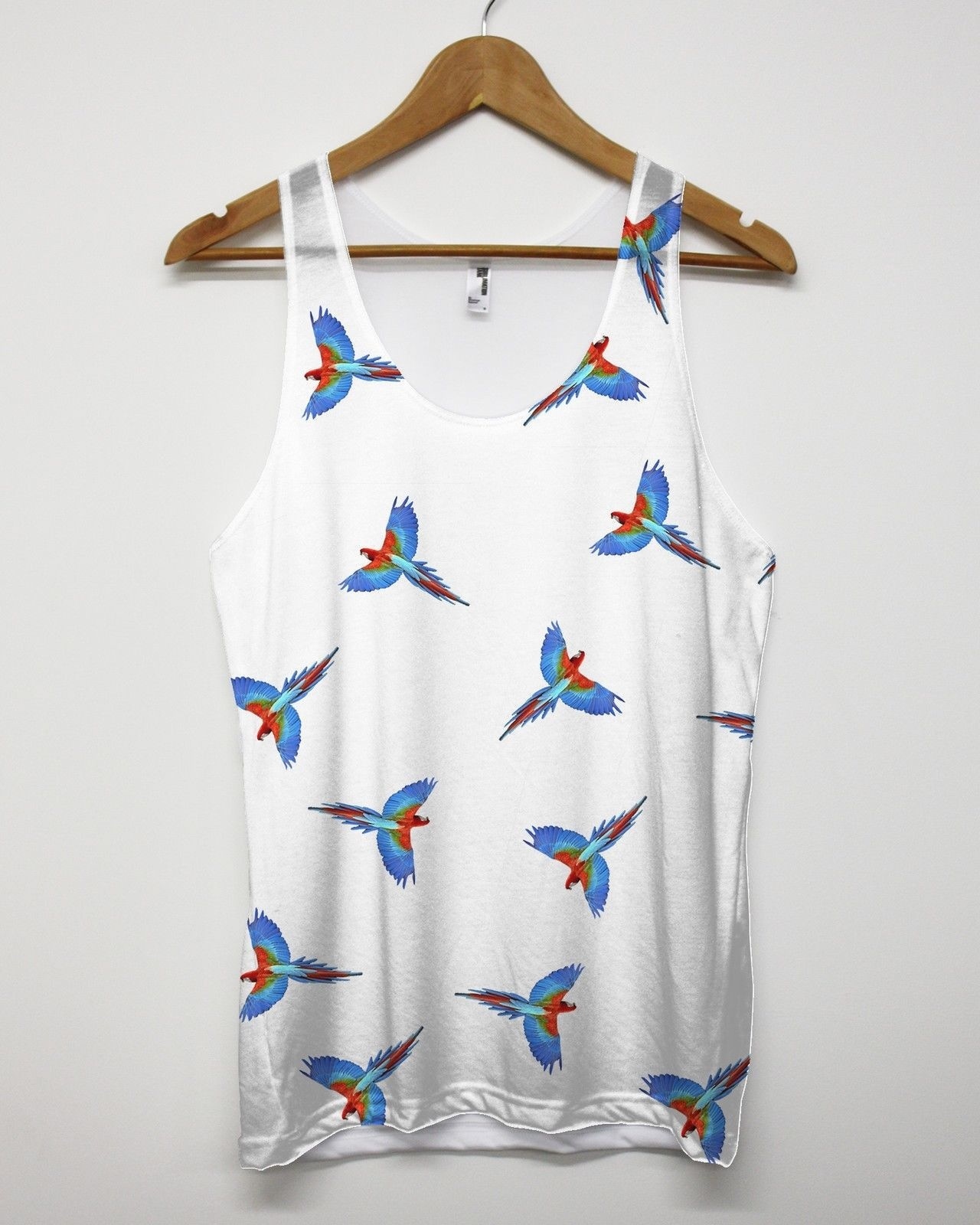 Parrot Vest All Over Print Tank Bird Tropical Summer Holiday Men Women