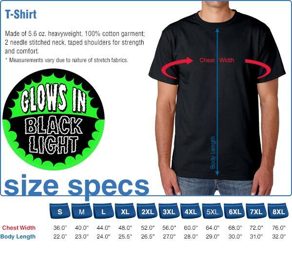 GRATEFUL DEAD-SYF BLACKLIGHT-GLOWS N BLACKLIGHT-T-SHIRT S-M-L-XL-XXL,5X Garcia