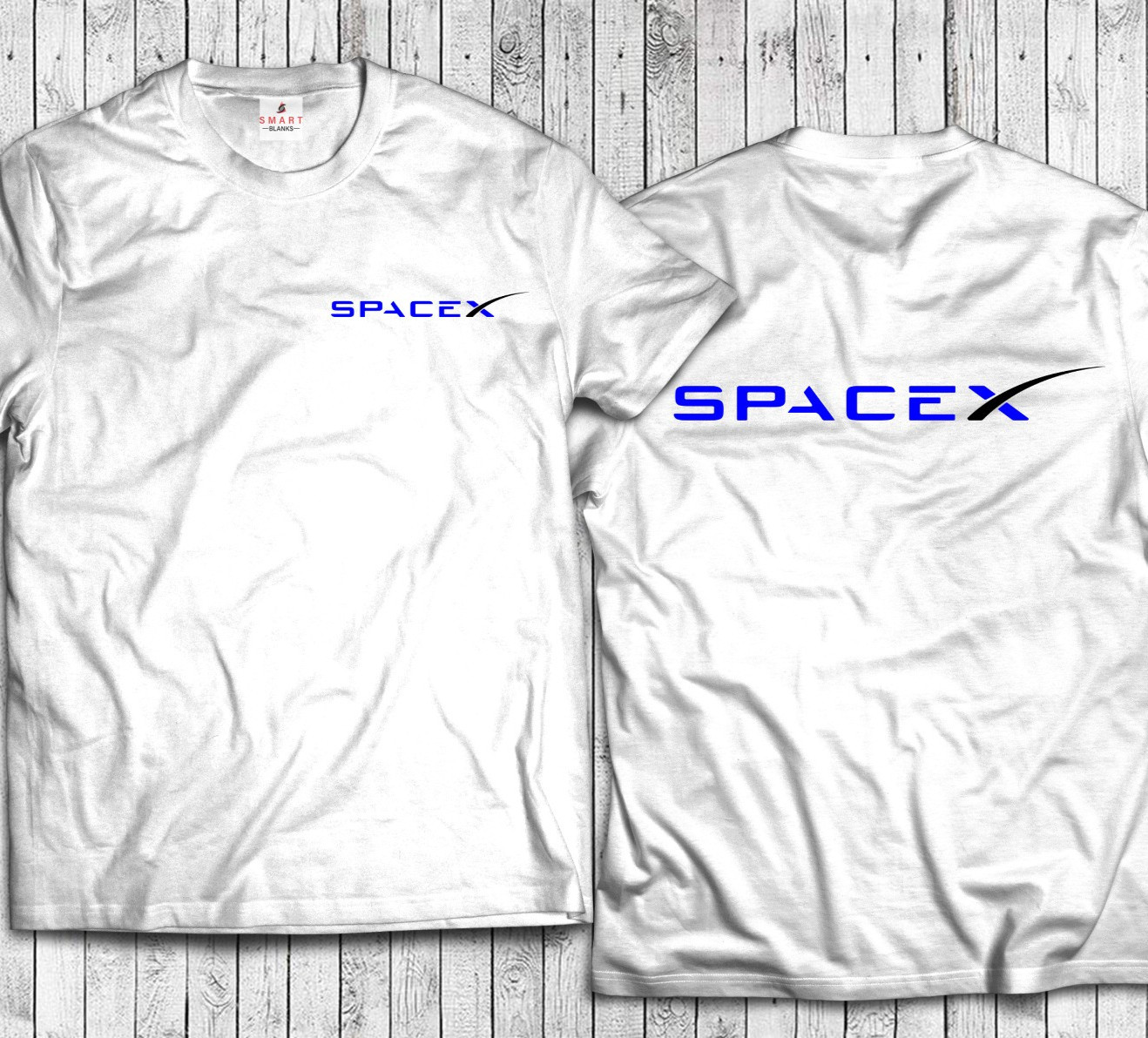 SpaceX Front and Back Print Shirt NASA Elon Musk Tesla Space X StarShip BFR