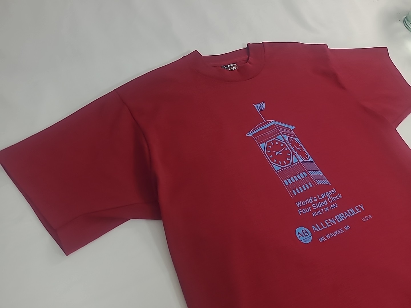 Vtg 80s Allen-Bradley Clock Tower Fruit Of Loom T-Shirt Milwaukee Single Stitch