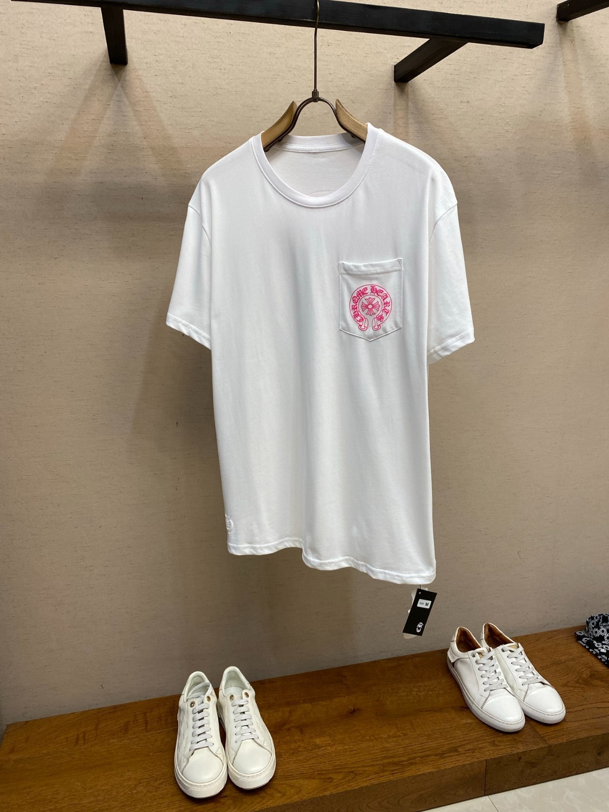 Chrome Hearts Horseshoe Print Cotton T-Shirt, Size M