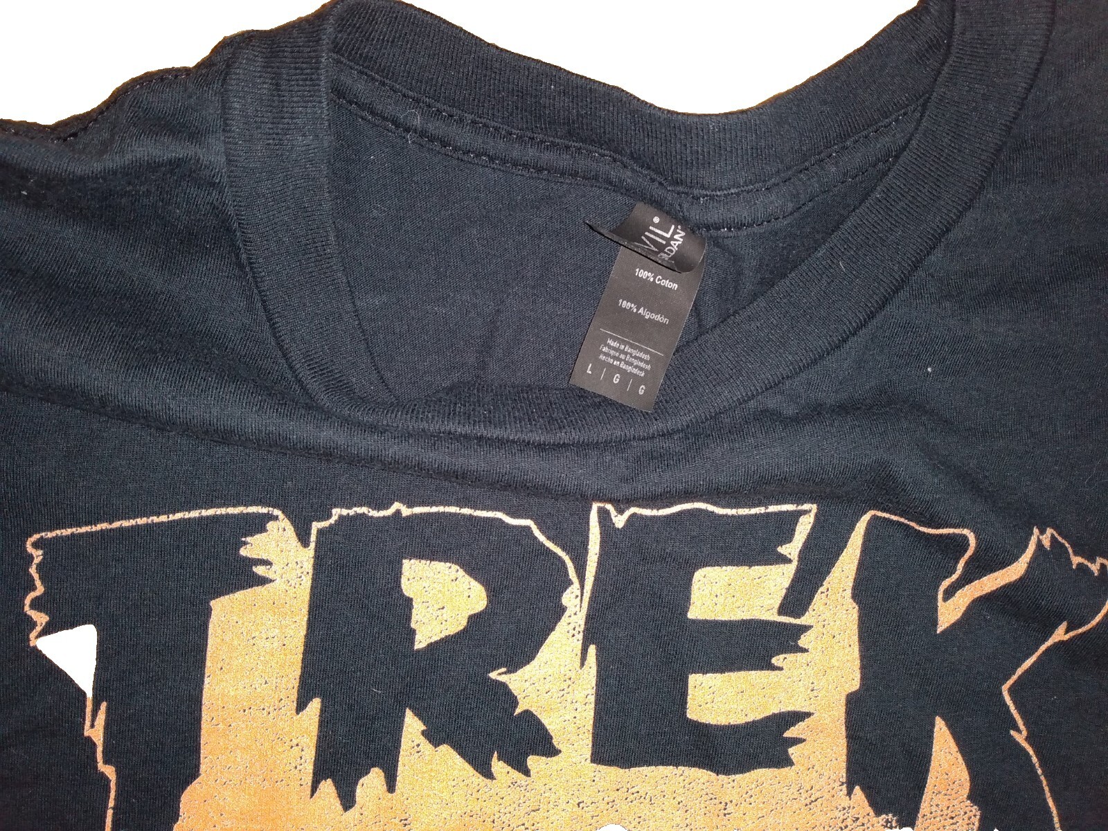 Trek Or Treat (Star Trek) Halloween Black Shirt Mens Large Anvil Gildan