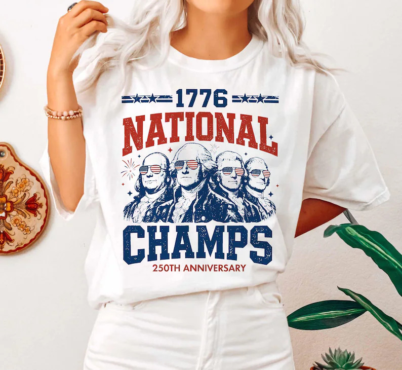 1776 National Champs Shirt, Vintage Washington Tee, Funny Founding Fathers T-Shi