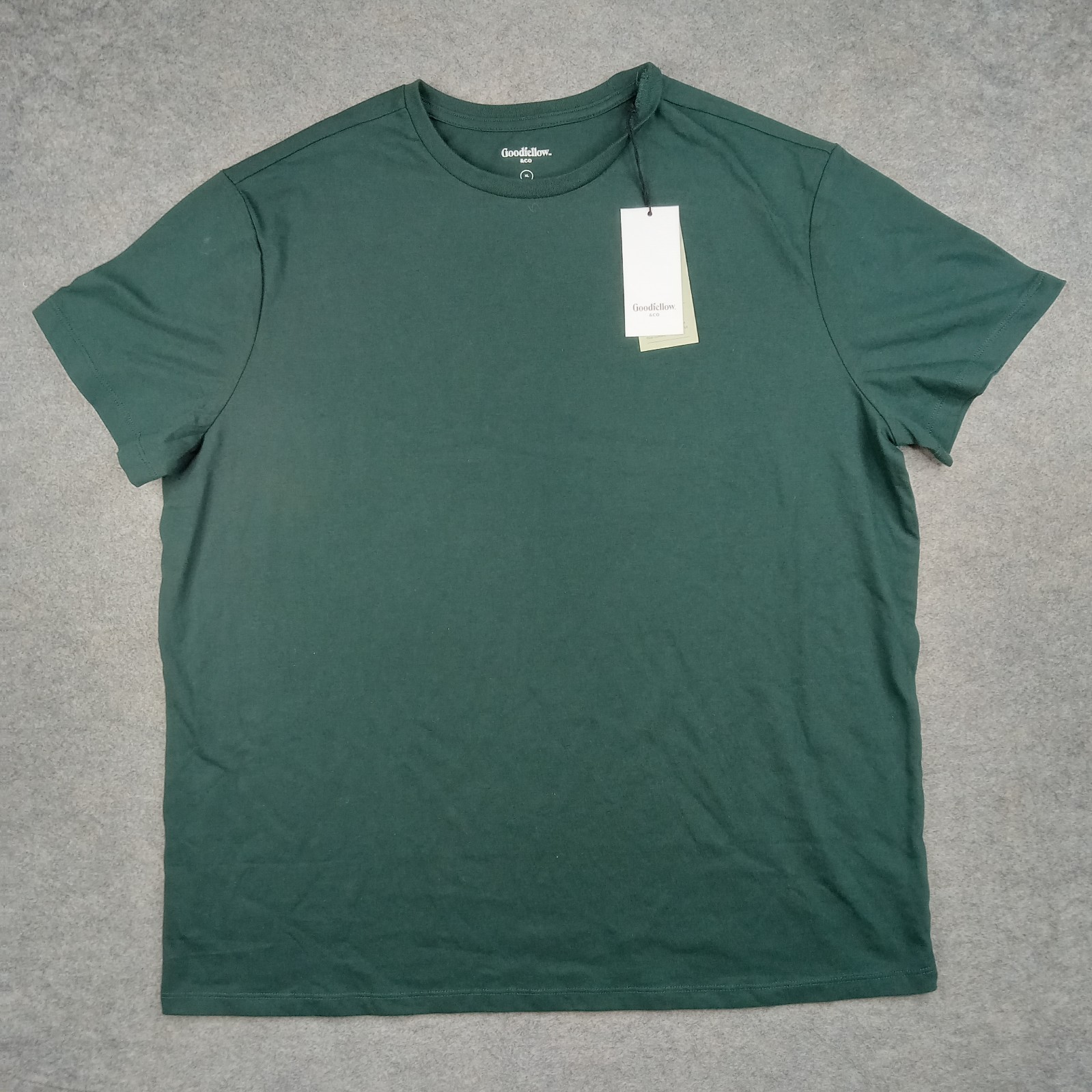Goodfellow Shirt Mens XL Green Standard Regular Crewneck Basic Blank Plain New