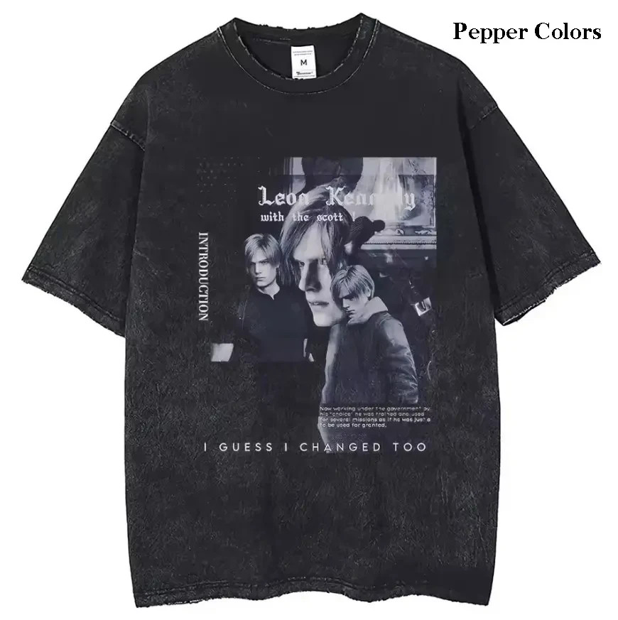 Leon Kennedy Graphic Tee, resident evil shirt, Grunge Gamer Tribute Design