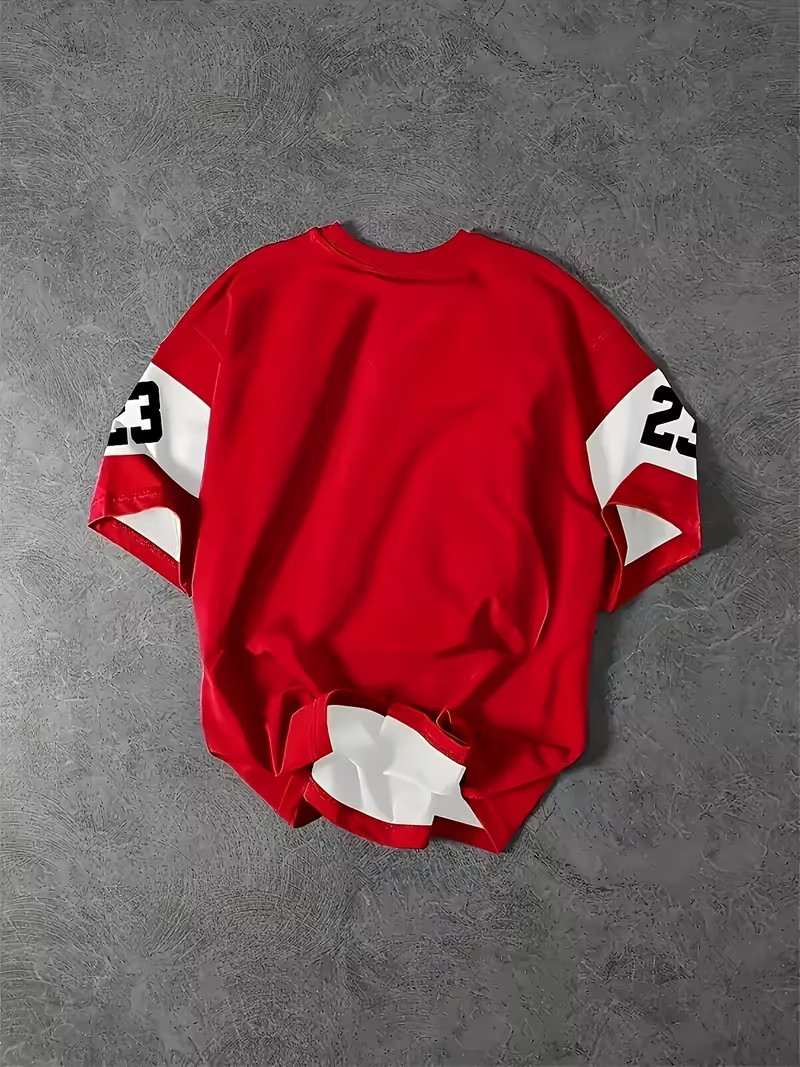 Essential Streetwear: Men’s Vintage-Style Racing Flag and Number 3D Print Short