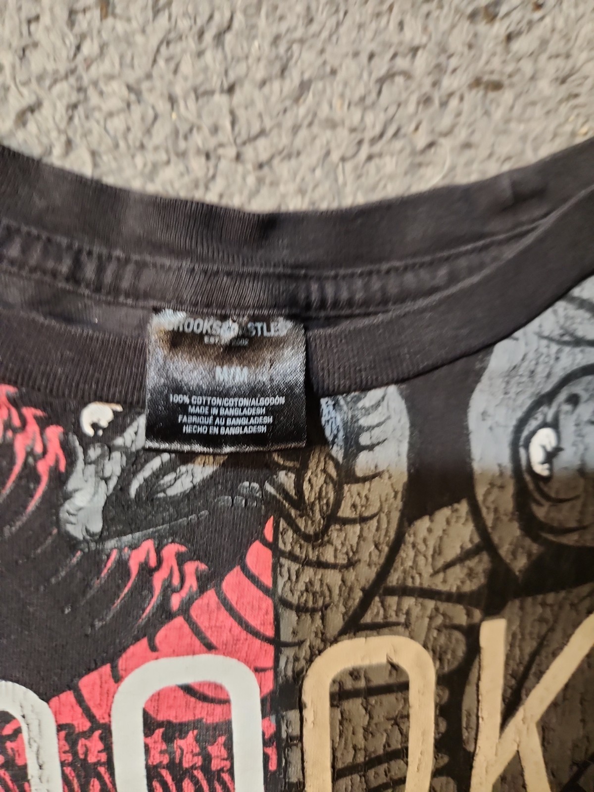 Crooks & Castles Black Graphic Logo T-shirt Mens Medium