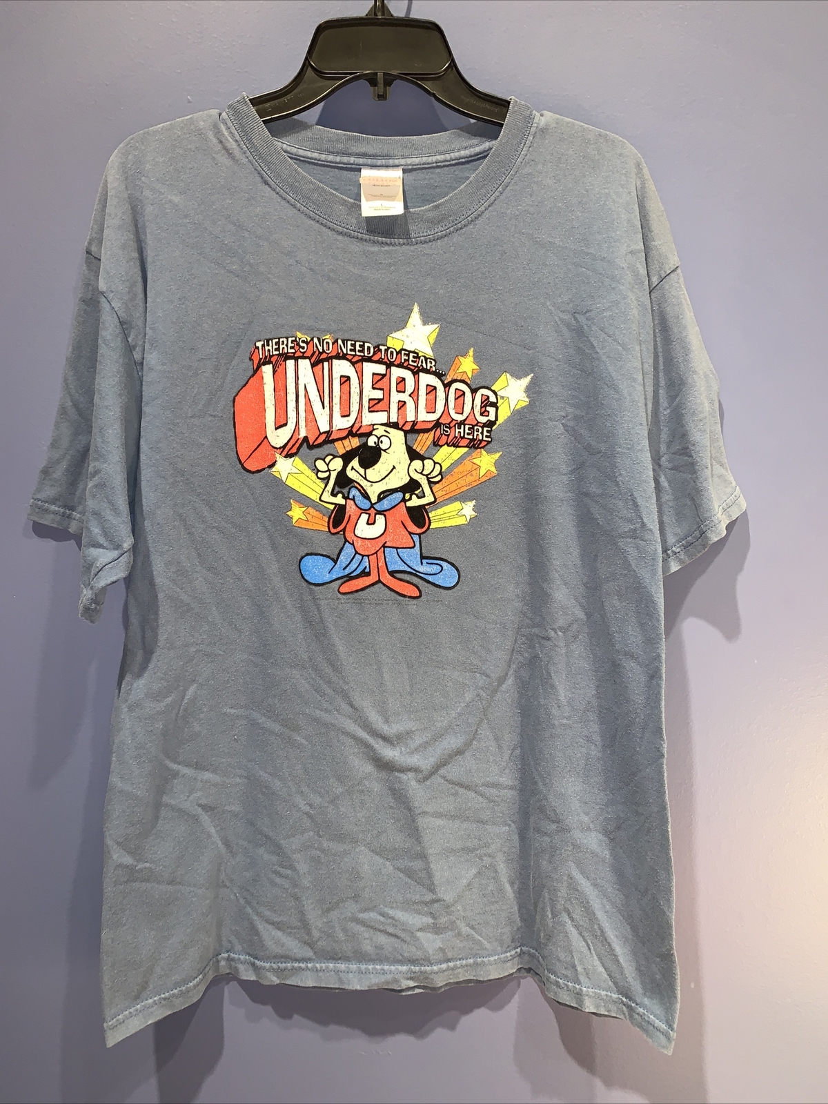 Vintage 90’s Underdog TV Cartoon Promo Shirt Large, Raised Velvet Graphics