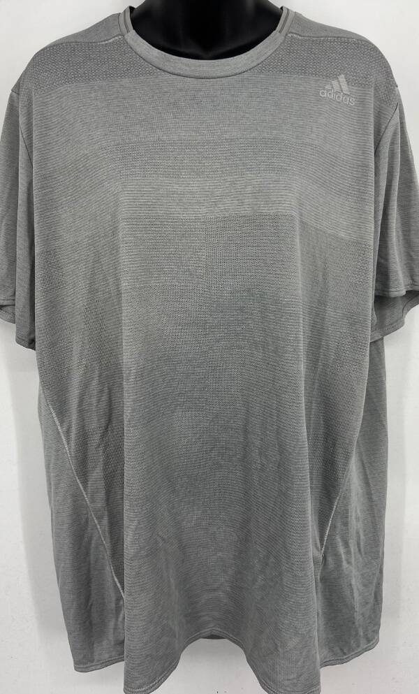 Adidas Mens Grey Tee Shirt Climate Control Size XL Extra Large Short Sleeve New