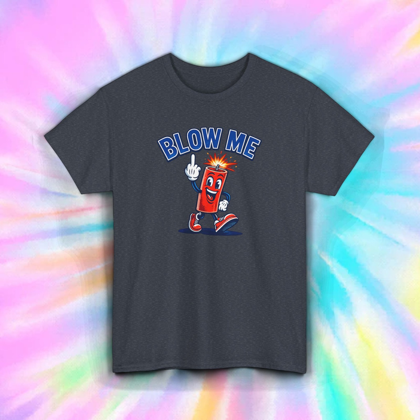Funny Blow Me Firecracker 4th July Graphic Tee Patriotic Shirt S-5XL