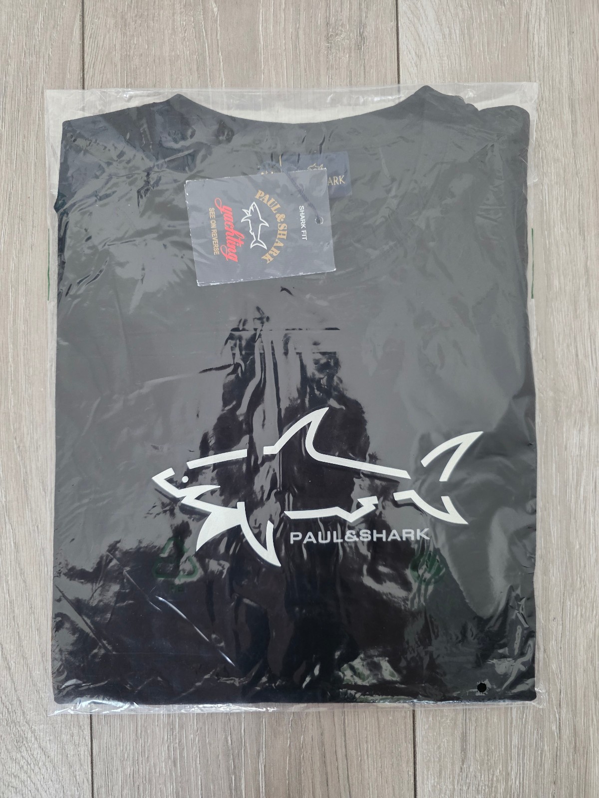 Paul & Shark Mens Big Shark Logo Black T-Shirts Cotton S M L XL XXL