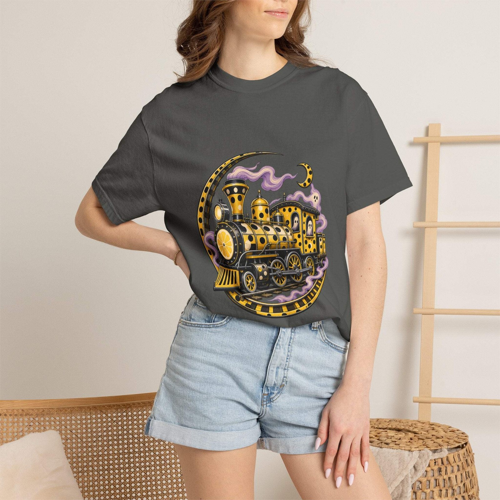 Polka Dot Lemon Phantom Train Graphic Tee