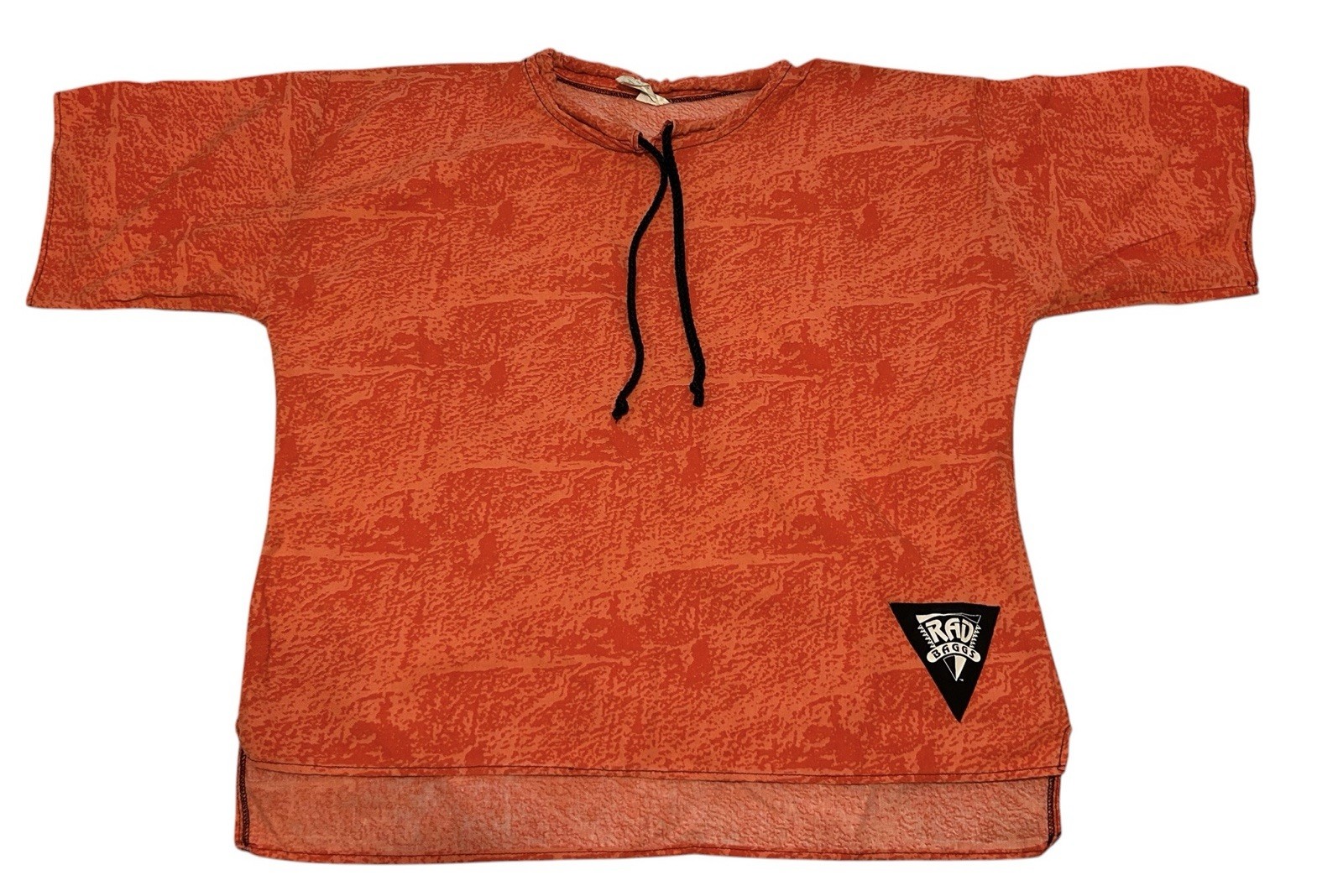 Vintage Rad Baggs Neon Orange Surf Skate Pullover Mens M USA 80s 90s Boxy
