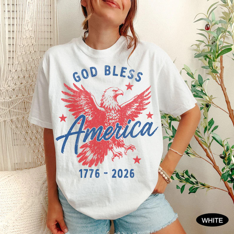4th of July Shirt God Bless America 250th Anniversary Gift 250 Year