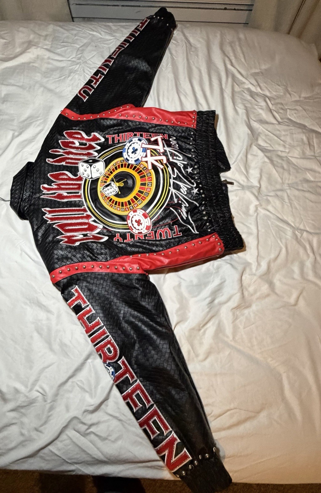 Bought from BoohooMAN. Only worn twice because it is too small ,Excellent.