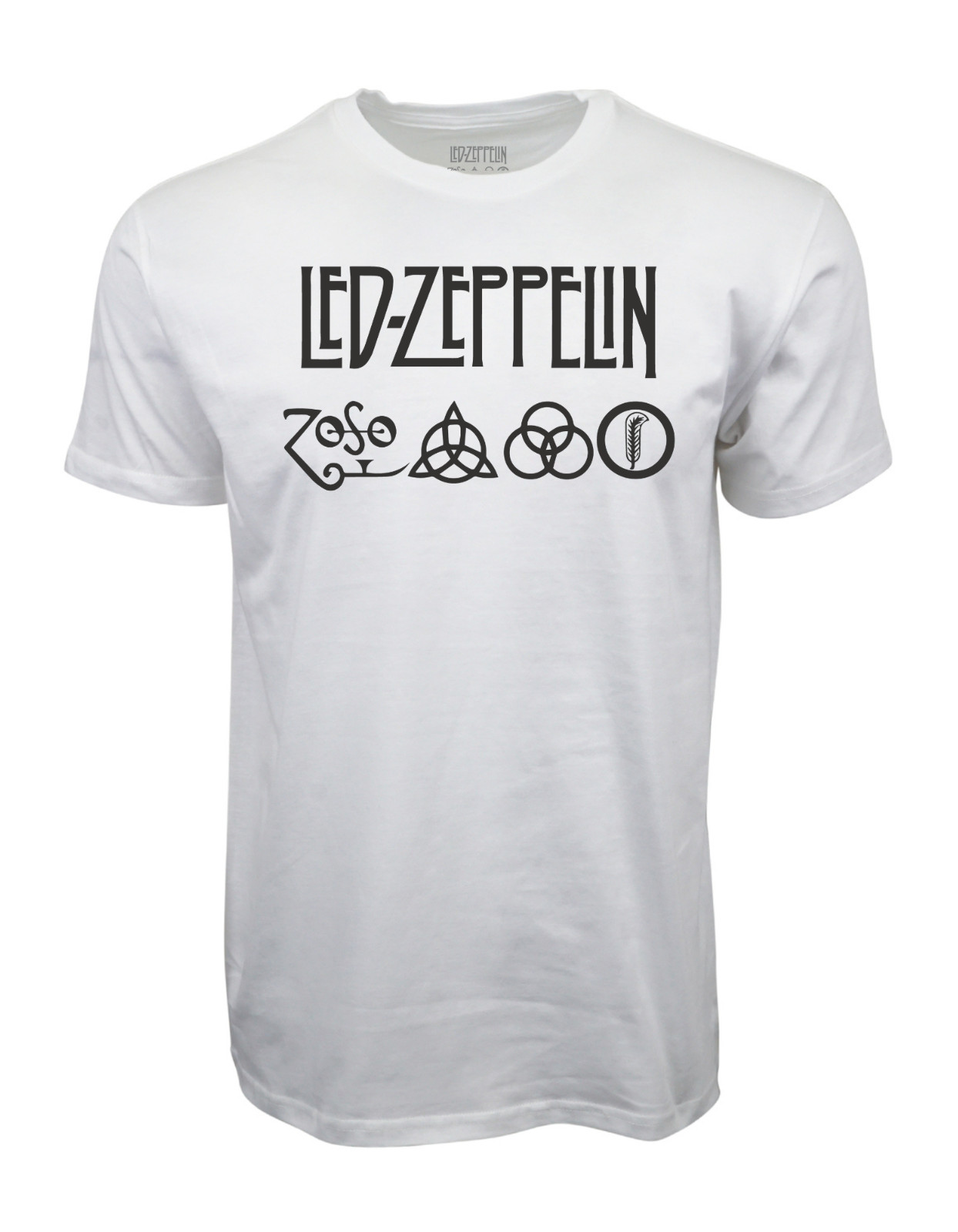 LED ZEPPELIN ZOSO LOGO T SHIRT WHITE TEE