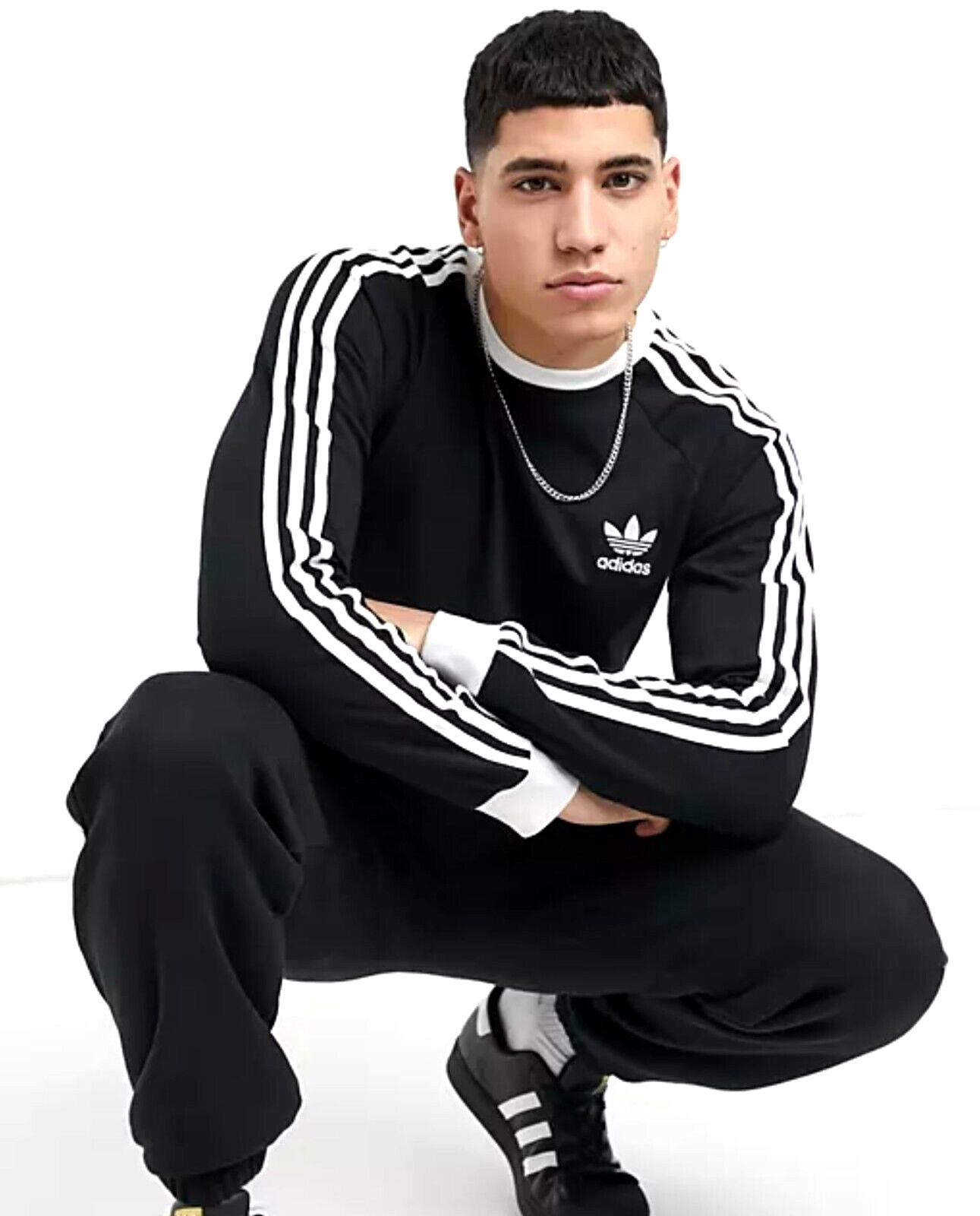 NEW MEN’S ADIDAS ORIGINALS CALIFORNIA TREFOIL LONG SLEEVE SHIRT~SIZE 2XL IA4877