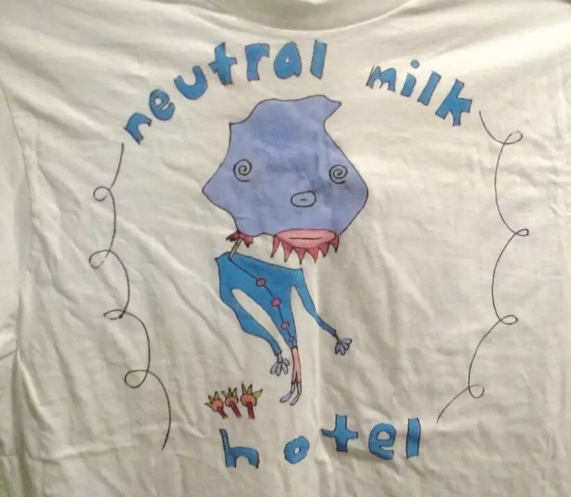 Neutral Milk Hotel Band Art Front Printed Short Sleeve T Shirt Size S-5XL