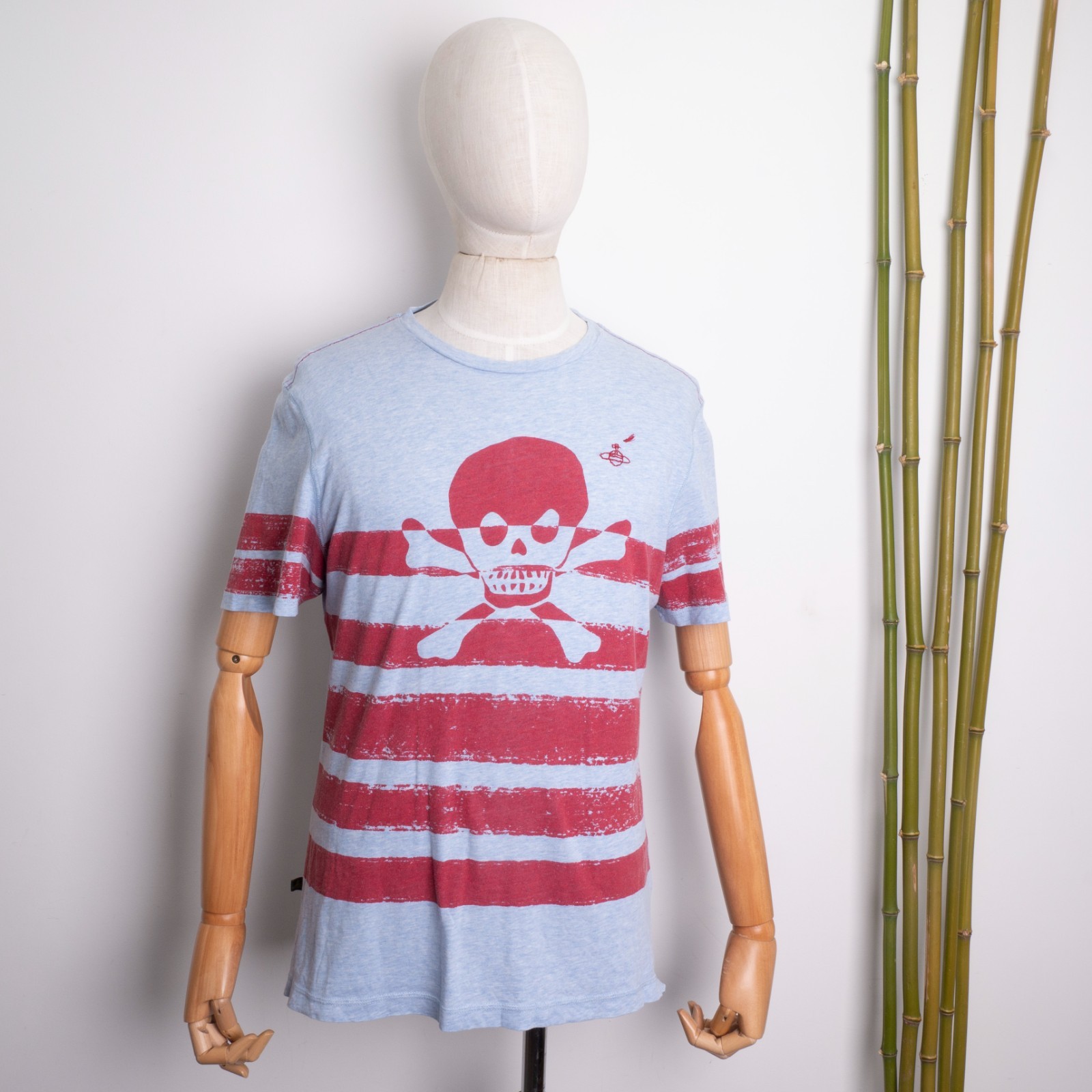 VIVIENNE WESTWOOD ANGLOMANIA x LEE Short Sleeve Crew Neck Big Logo BlueT-Shit S