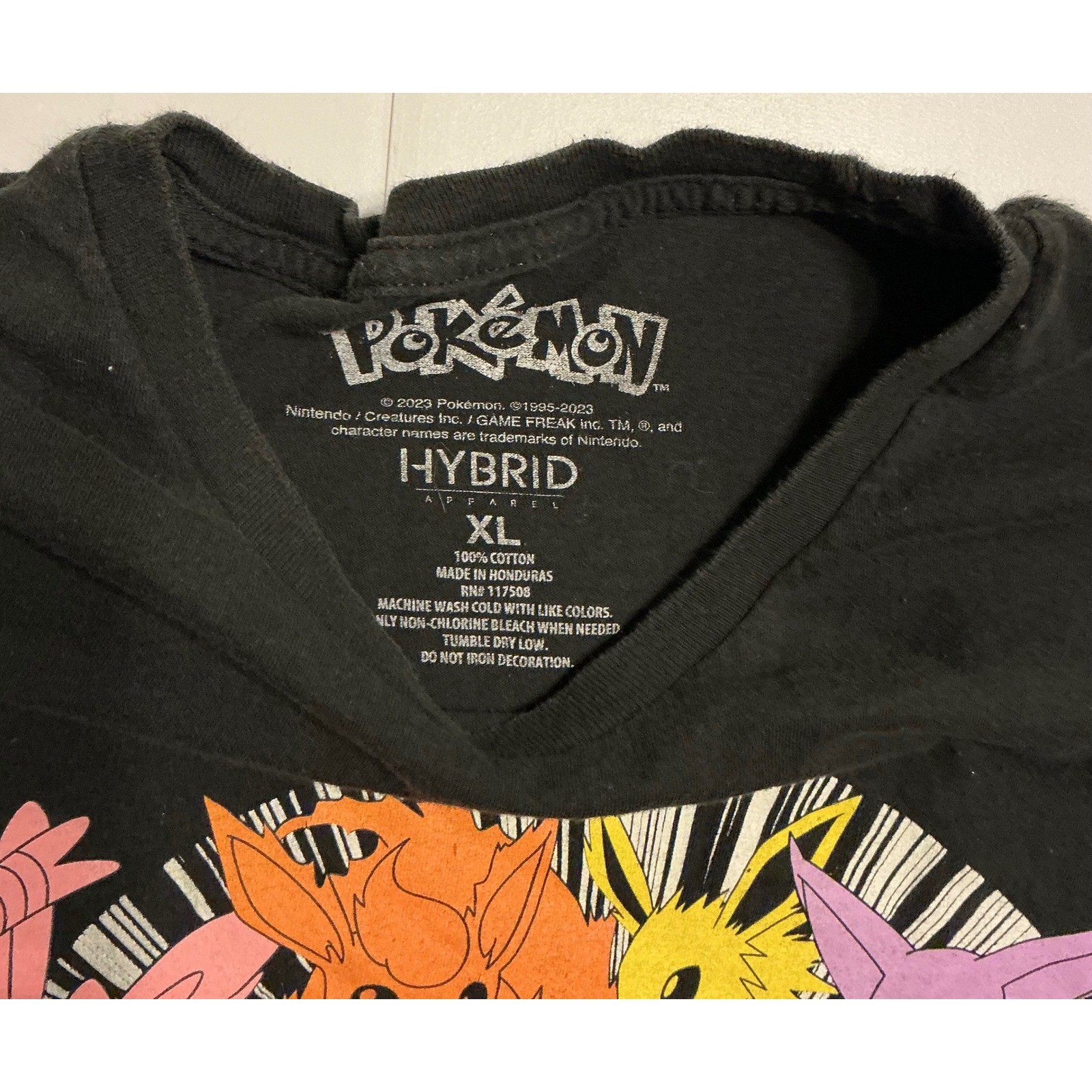 Pokemon Eevee Evolutions Umbreon T Shirt Mens XL Black Cotton Sylveon Espeon
