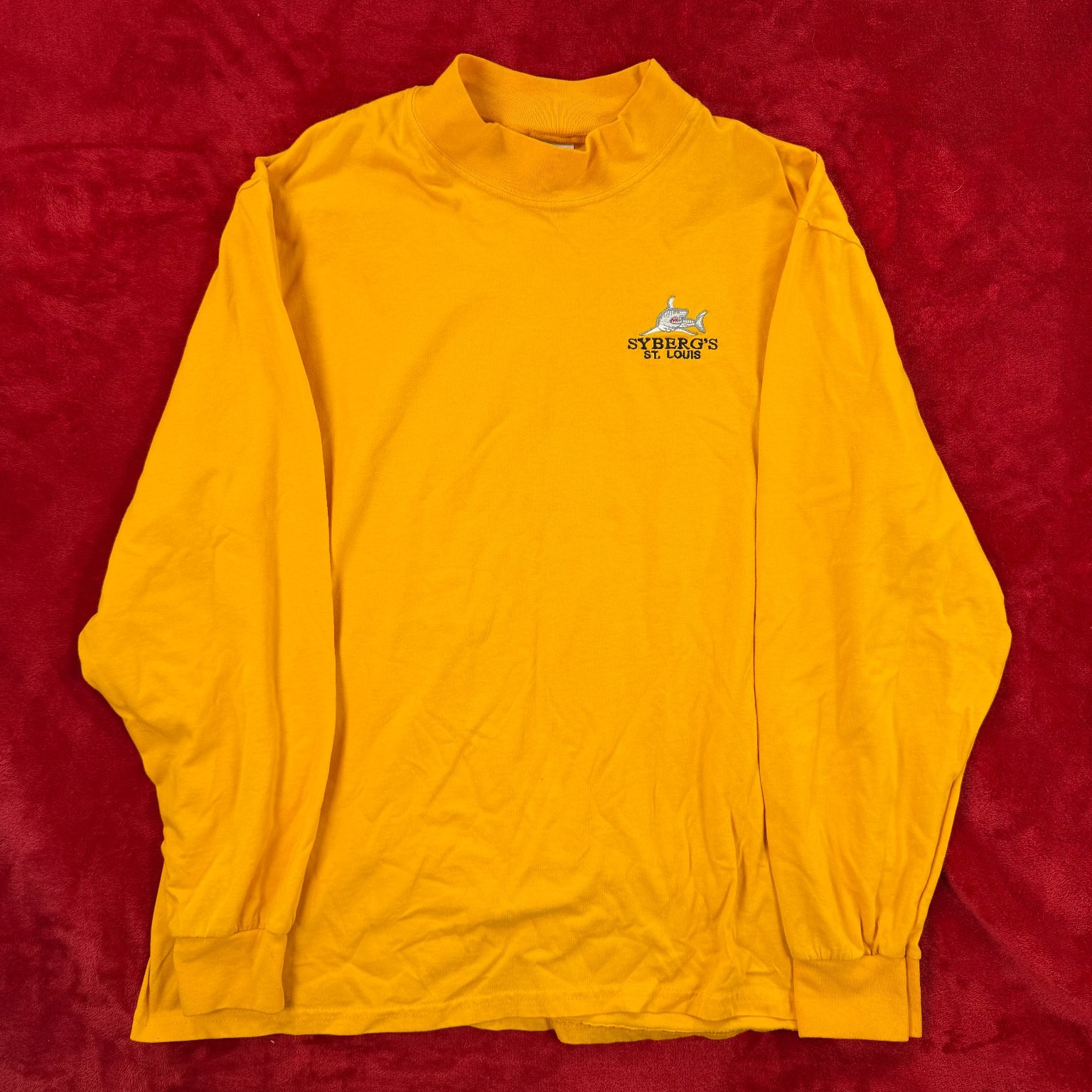 HIGH 5 SPORTSWEAR Men’s Yellow XL Mock Neck Long Sleeve T-Shirt Syberg’s
