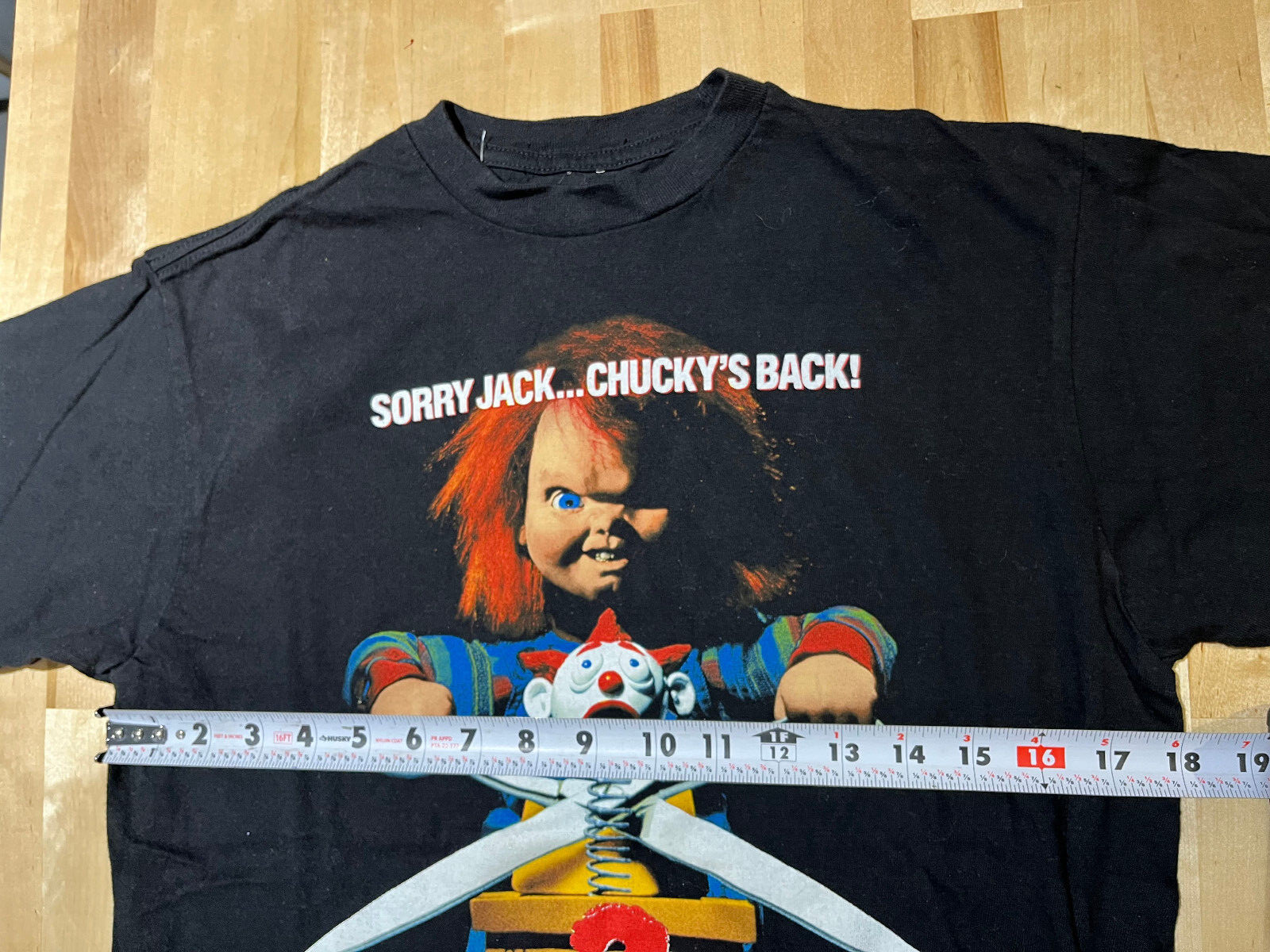 Child’s Play 2 Sorry Jack, Chucky’s Back Graphics BLACK T Shirt – Men’s M