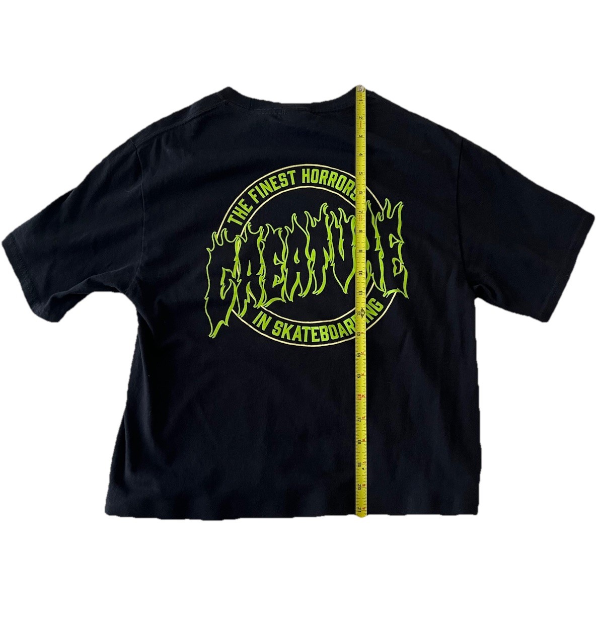 Creature Skateboarding Graphic Tee Vintage Mid 90s OG Logo Cropped Size S Mens