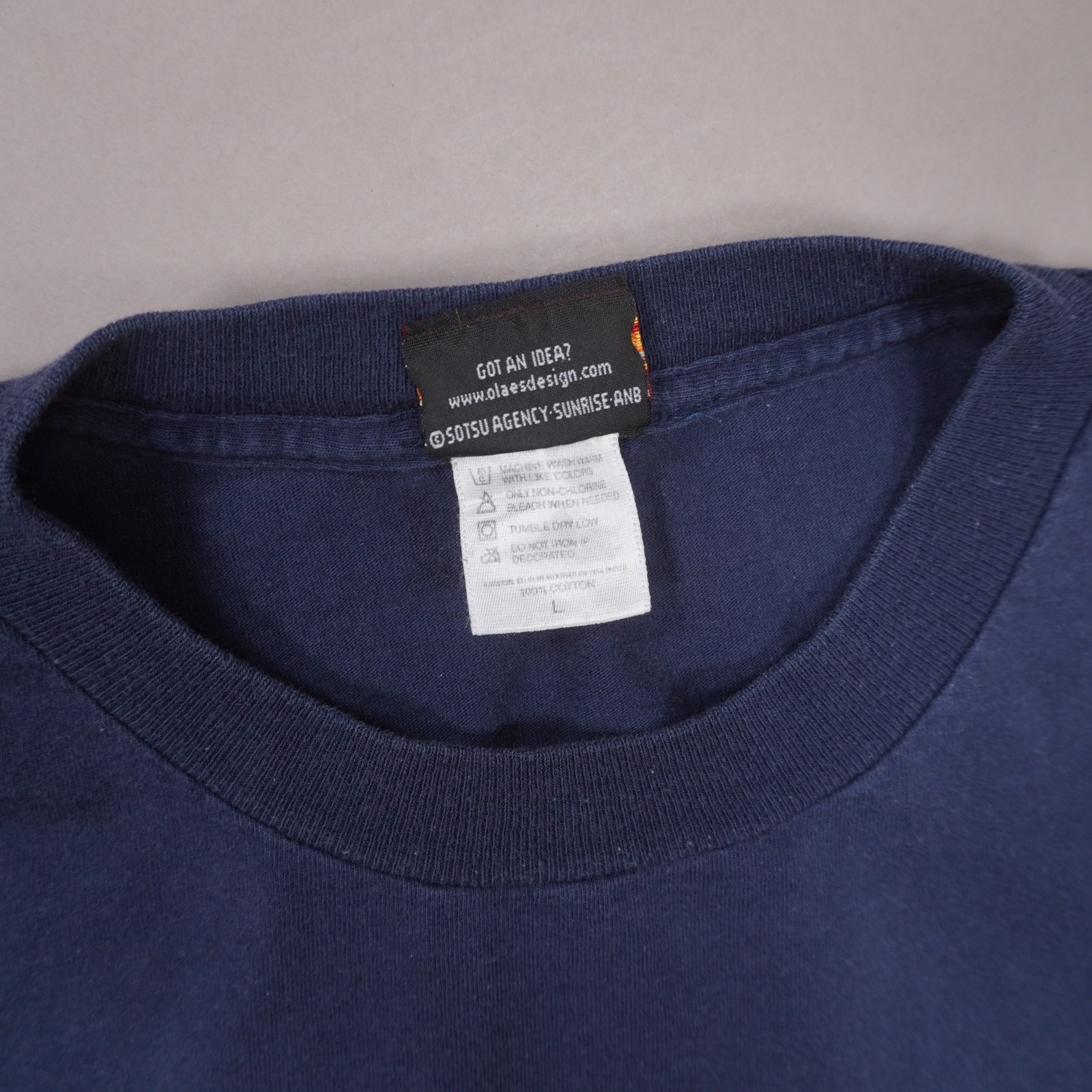 Vintage Y2K Mobile Suit Gundam Wing T Shirt Mens Large Navy Blue Wing Zero SOTSU