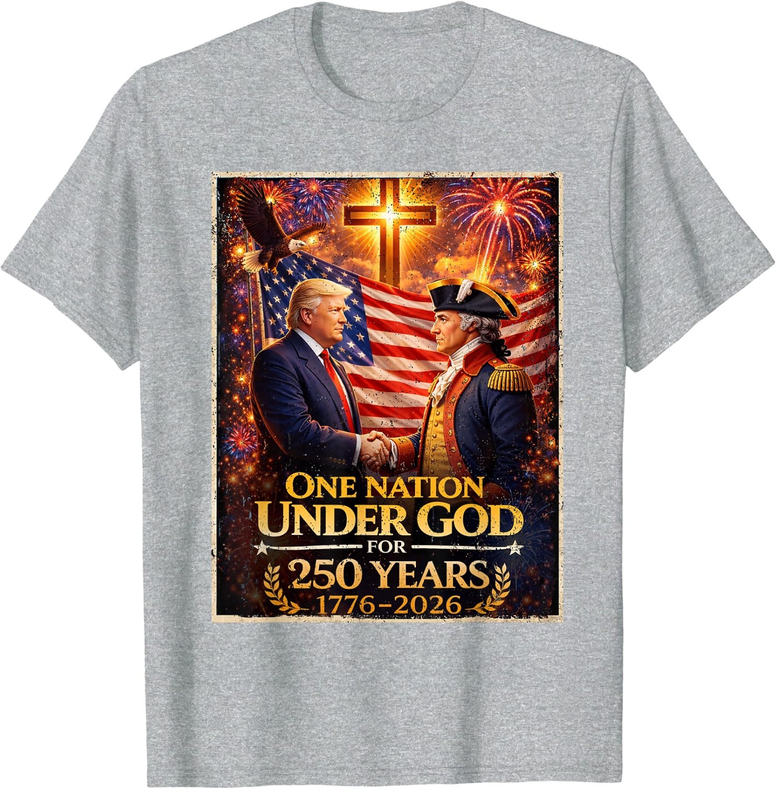 250 Years America Anniversary 250th Trump Washington T-Shirt