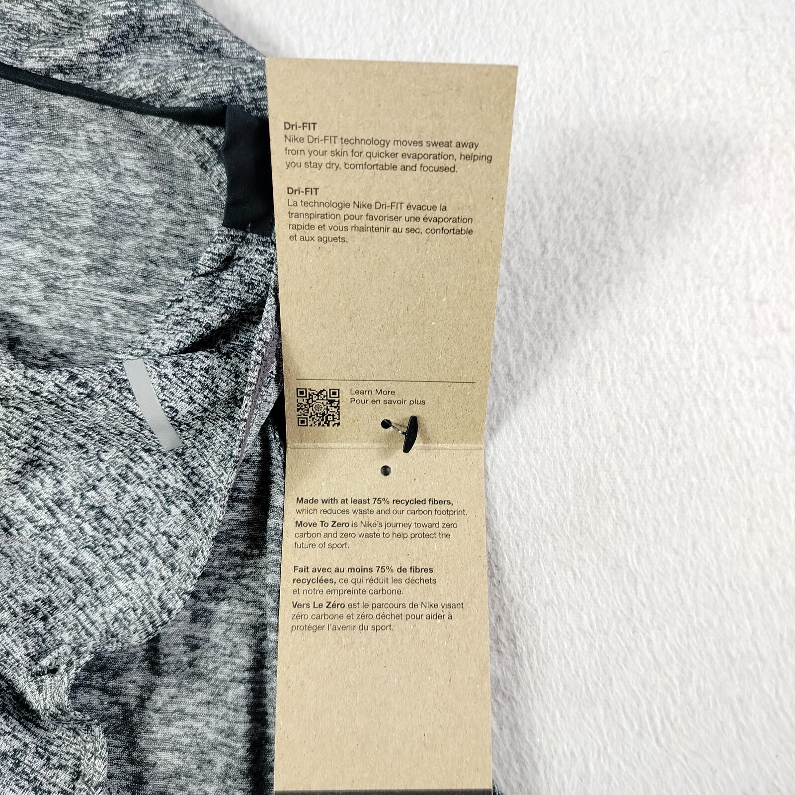 Nike Tank Top Mens Medium Heather Gray Dri Fit Running Workout Gym Rise 365