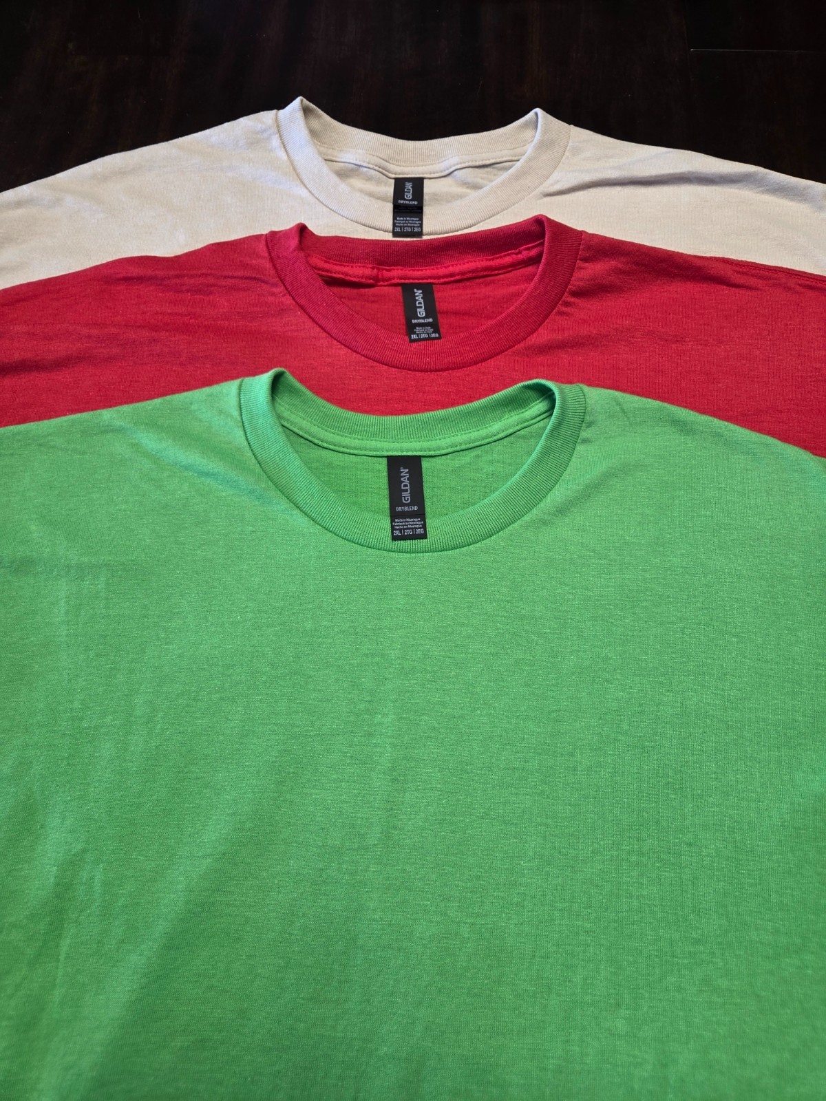 Brand New 3 Pack Gildan DryBlend XXL Tshirts Multi Color