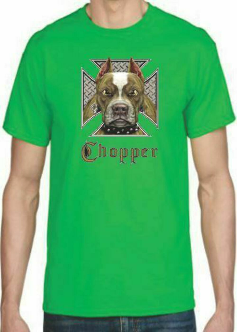 Adult DryBlend® T-Shirt – ( CHOPPER – BIKER / CHOPPER / PIT BULL)