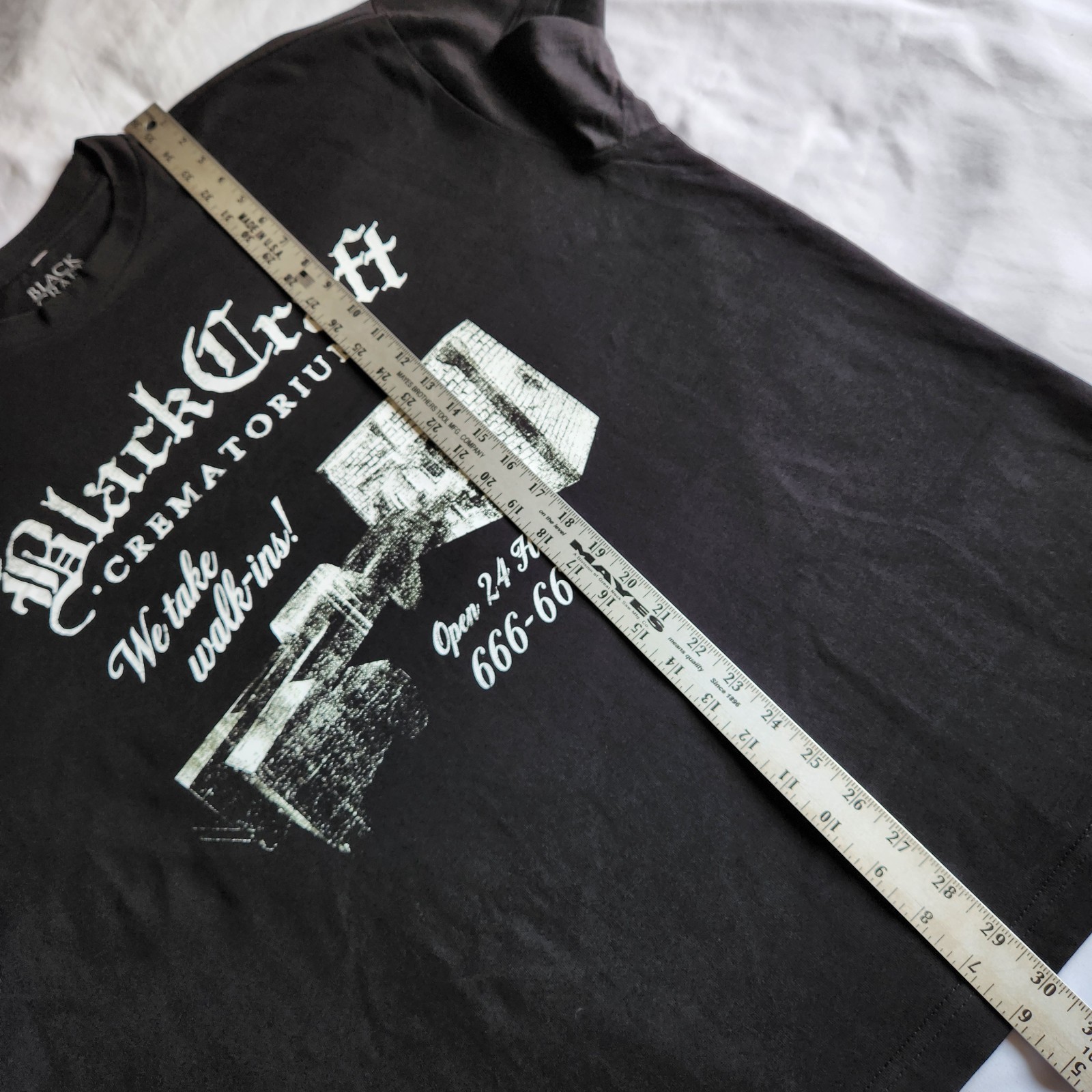 BlackCraft Cult Crematorium Death Grunge Lrg Oversized Crew Neck Graphic T-Shirt