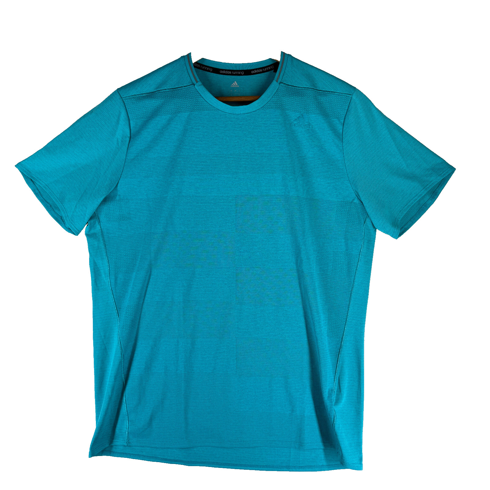 Adidas Running Supernova Men’s Size L Solid Turquoise Stretch Crew-Neck T-Shirt