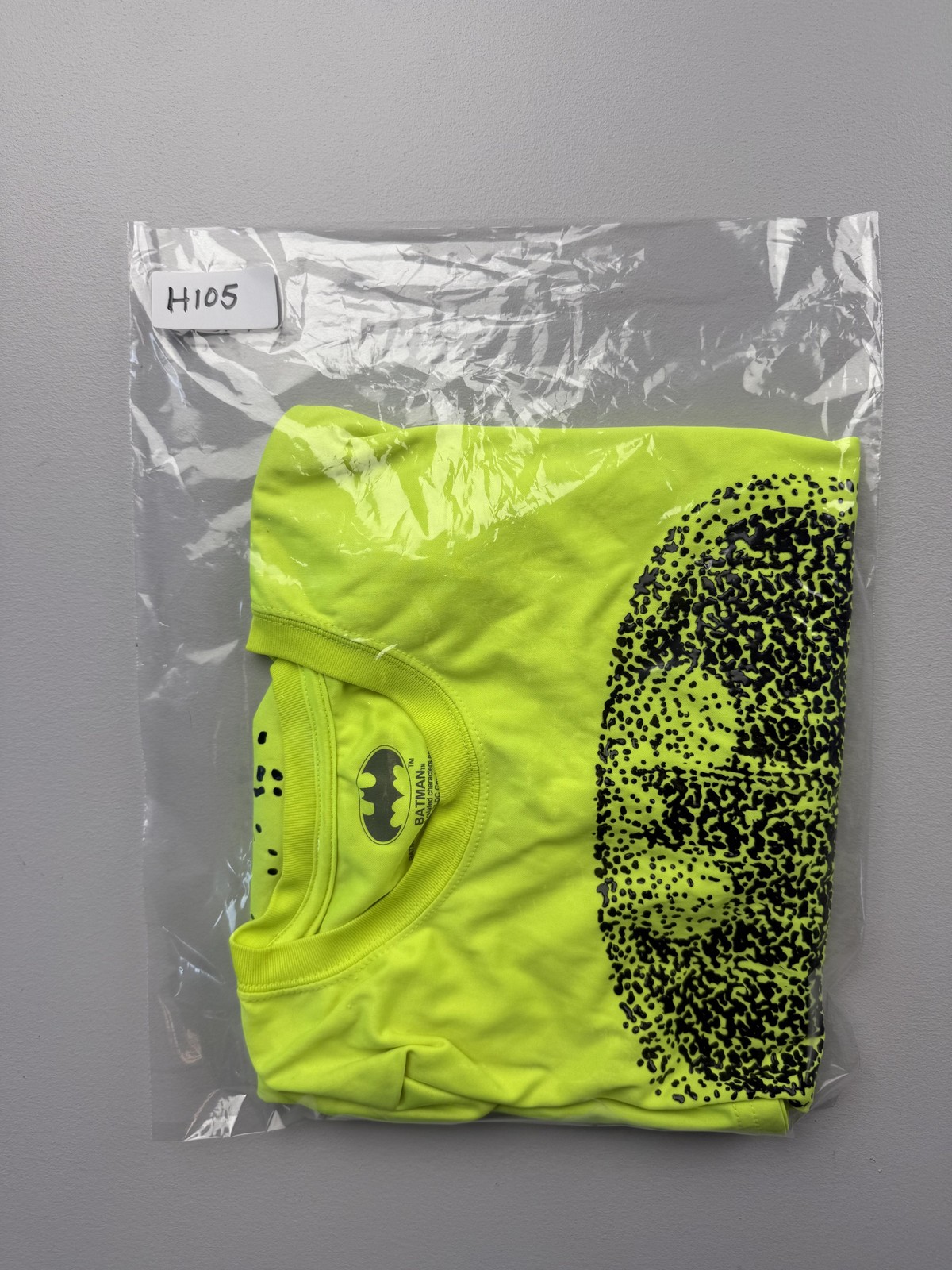 Batman Shirt Mens XL Neon Yellow Dripping Logo Graphic Tee DC Comics Superhero
