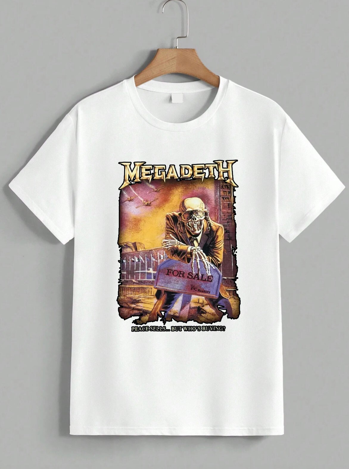 Megadeth T-Shirt Peace Sells But Who’s Buying Album Cover Heavy Metal Tee Unisex
