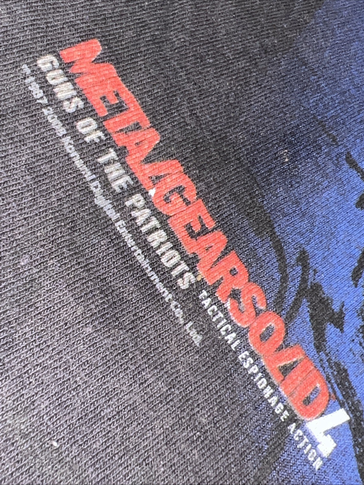 Vintage 2008 METAL GEAR SOLID 4 guns If The Patriots , T Shirt Size XL