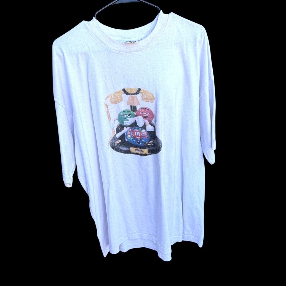 Vintage Pro Athletic M&M’s Graphic White Tee Size 3X