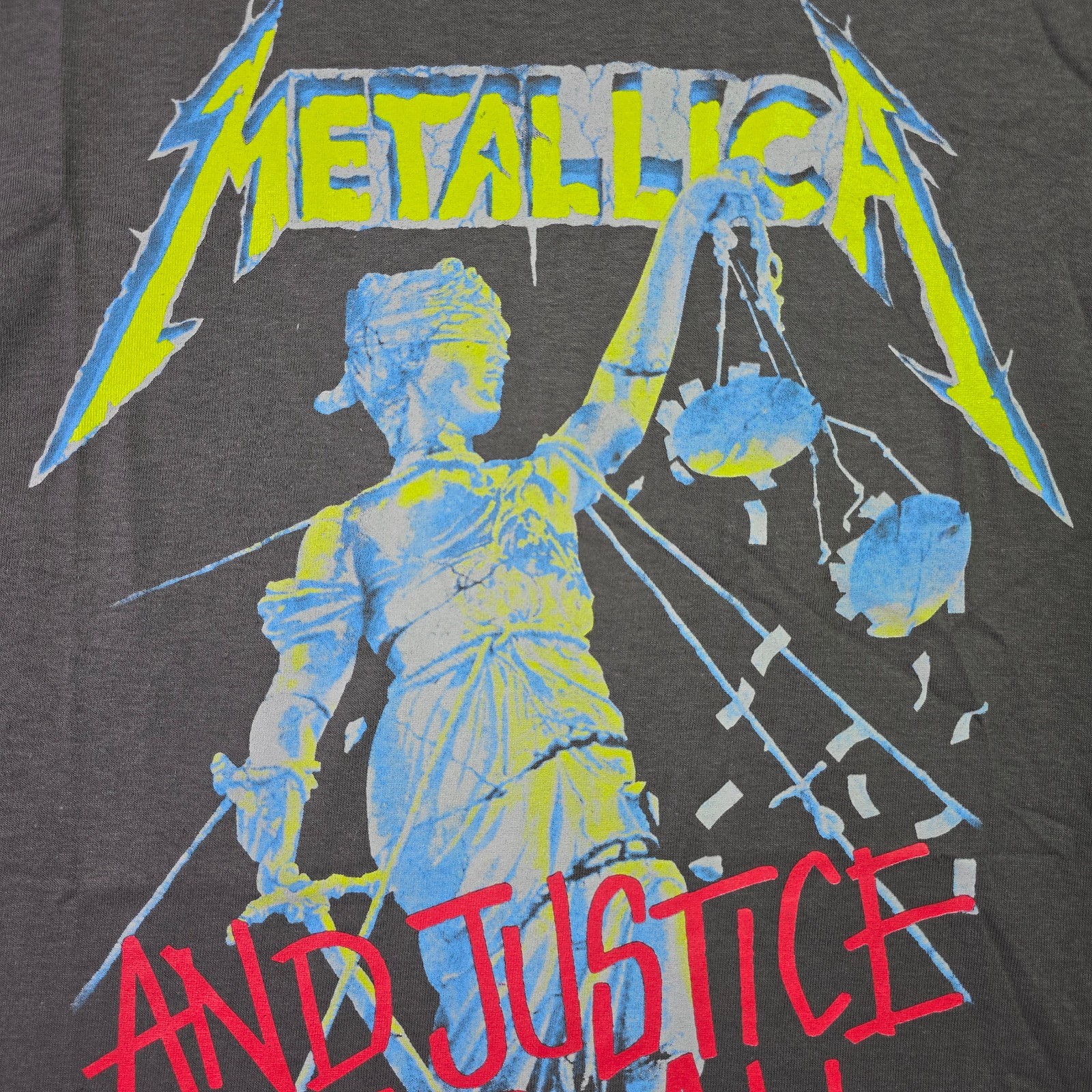 Metallica Shirt Mens XL Gray Justice For All Album Metal Rock Music Concert NWT